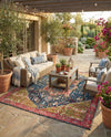 Patio Heritage Collection Area Rug -  Sanctuary Rectangle Multi  lifestyle 16