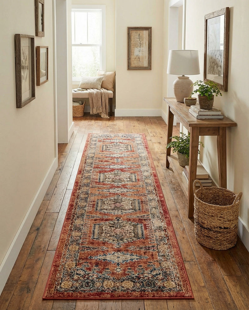 Eden Oasis Collection Area Rug -  Refuge (Terracotta) Runner Terracotta  lifestyle 68