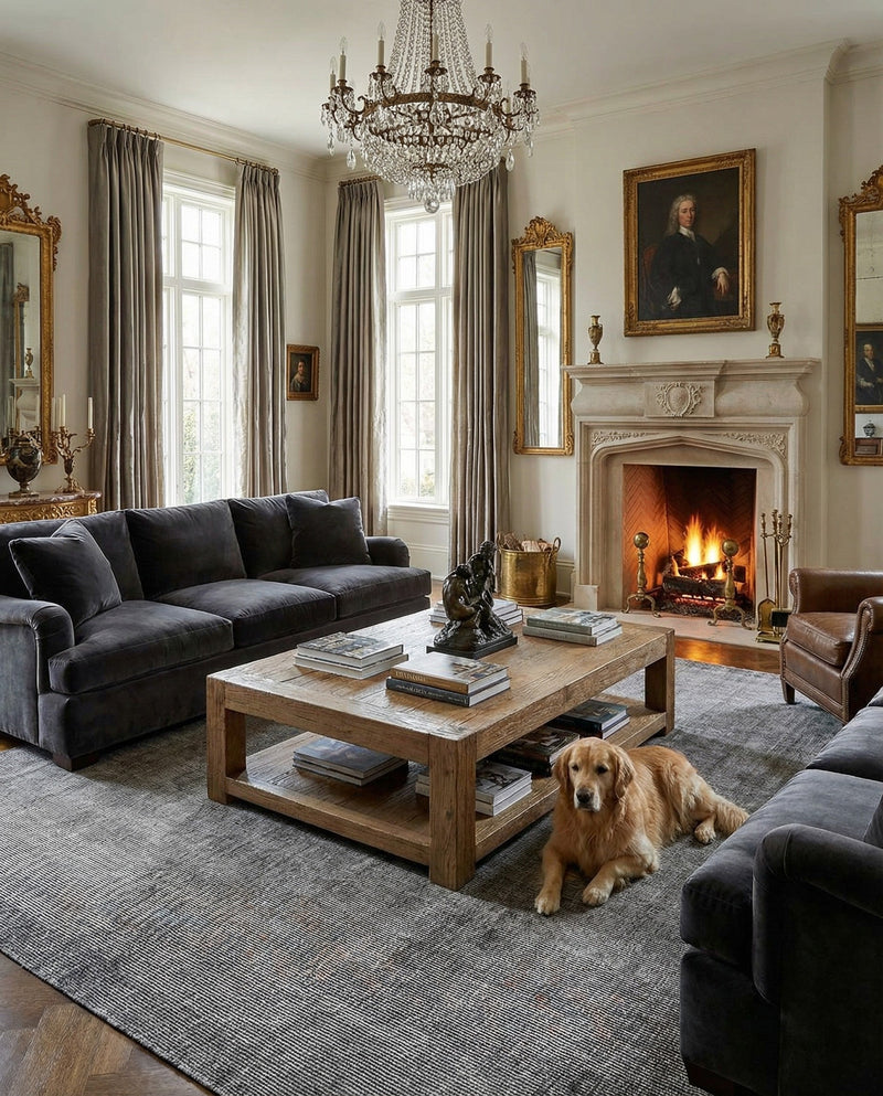 Berkshire Estate Collection Area Rug - Windsor (Earl Grey) Rectangle Earl Grey  lifestyle 28