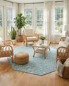 Savannah Pergola Collection Area Rug -  Pergola (Aqua) Octagon Aqua  lifestyle 73