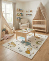 Wonder Tykes Collection Area Rug -  Spatter Rectangle Ivory  lifestyle 9