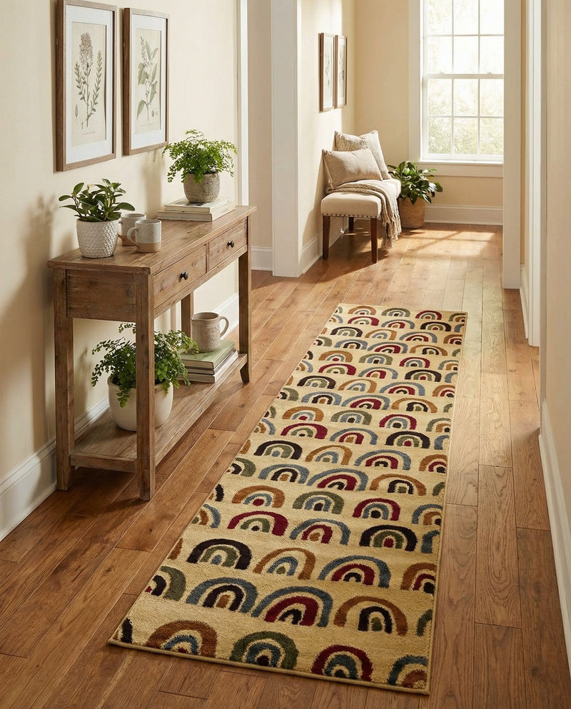 Bistro Lounge Collection Area Rug -  Breve Runner Cream  lifestyle 57