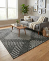 Urban Terrace Collection Area Rug -  Chelsea (Charcoal Gray) Rectangle Charcoal Gray  lifestyle 34