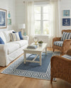 Seaside Haven Rugs Collection Area Rug -  Marina Rectangle Navy Blue  lifestyle 17