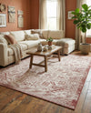 Tribal Terrace Treasures Collection Area Rug - Mayan Marina (Rust Red) Rectangle Rust Red  lifestyle 4