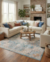 Coastal Haven Collection Area Rug - Seabreeze (Blue) Rectangle Blue  lifestyle 23