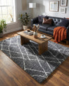 Cozy Haven Shag Collection Area Rug - Serenity (Pebble Gray) Rectangle Pebble Gray  lifestyle 9