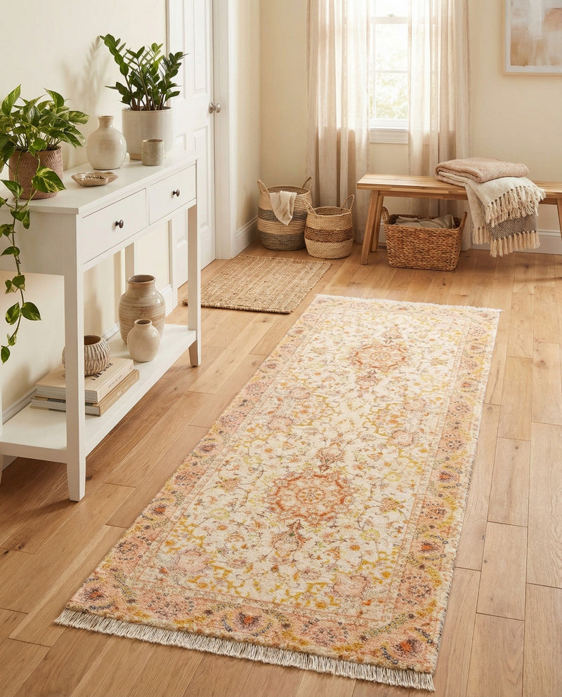 Bazaar Chic Collection Area Rug -  Fez Runner Ivory and Gold  lifestyle 44