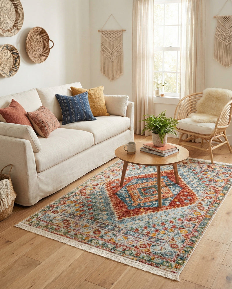 Arcadia Rugs Collection Area Rug -  Xanadu Rectangle Salmon  lifestyle 24