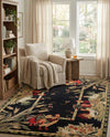 Rural Charm Collection Area Rug - Meadowbrook Rectangle Black  lifestyle 37