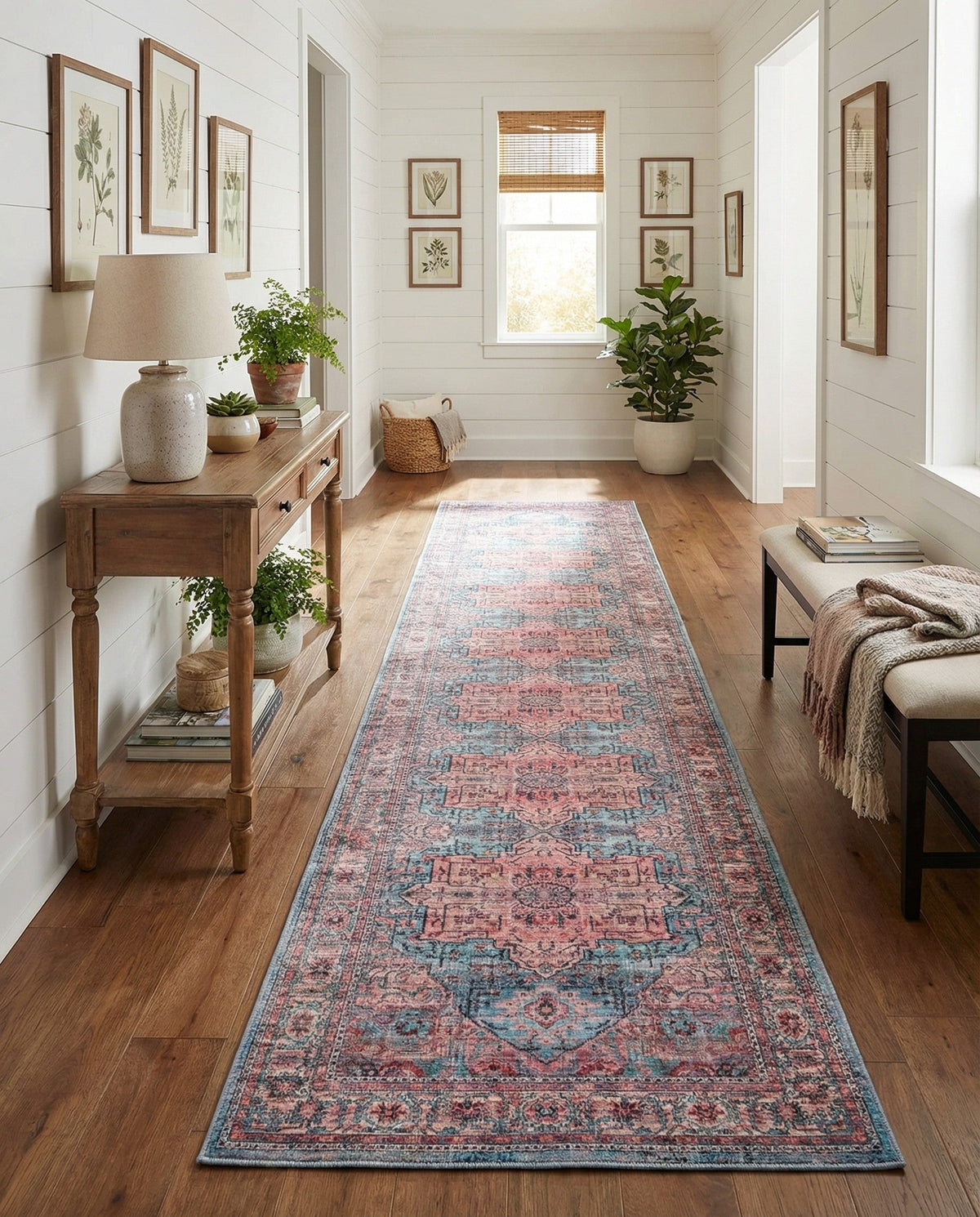 Zahara Oasis Collection Area Rug -  Fez Runner Blue  lifestyle 93