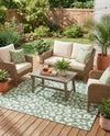 Savannah Escape Collection Area Rug -  Amazon (Green Blue) Rectangle Green Blue  lifestyle 31