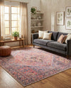 Heritage Elegance Collection Area Rug -  Alhambra Square Red  lifestyle 69