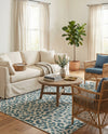 Savannah Escape Collection Area Rug -  Amazon (Teal) Rectangle Teal  lifestyle 12