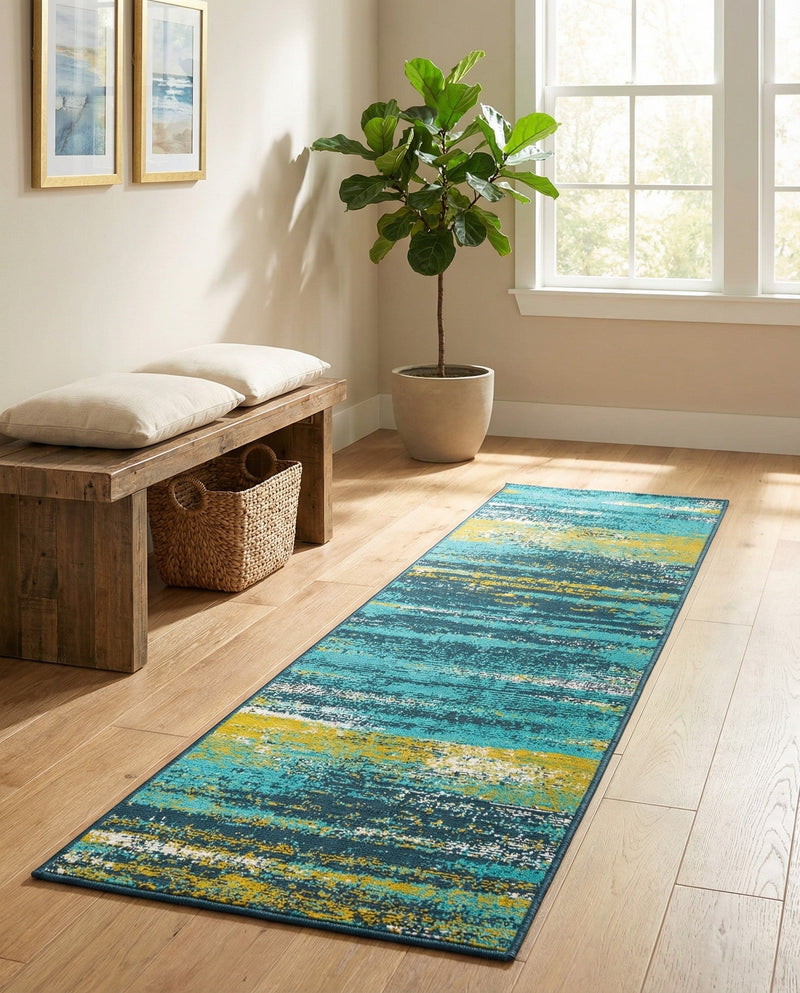 Seaside Haven Rugs Collection Area Rug -  Sandbar Runner Multi.Blue  lifestyle 80