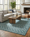 Savannah Pergola Collection Area Rug -  Pergola (Teal) Rectangle Teal  lifestyle 4