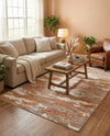 Sienna Collection Area Rug -  Veneto Rectangle Caramel and Ivory  lifestyle 33