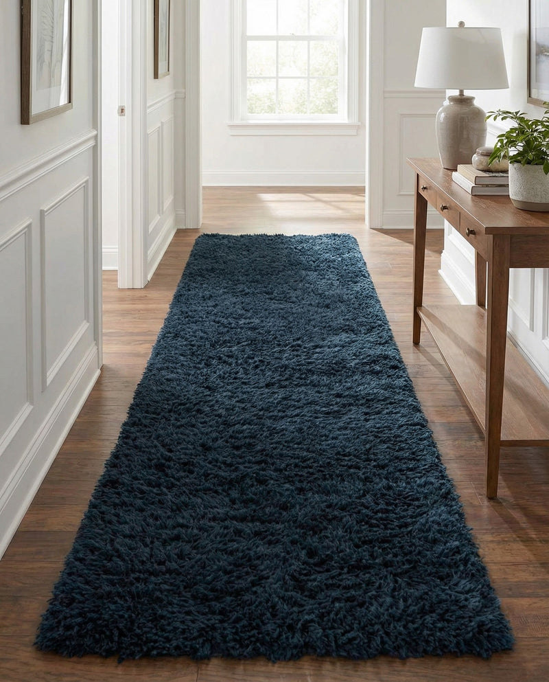 Eternal Plush Oasis Collection Area Rug -  Tranquility (Cobalt) Runner Cobalt  lifestyle 26