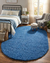 Plush Oasis Collection Area Rug - Serenity (Periwinkle Blue) Oval Periwinkle Blue  lifestyle 28