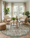 Coastal Terrace Collection Area Rug -  Marina Round Ivory and Beige  lifestyle 24
