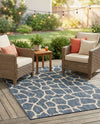 Savannah Escape Collection Area Rug -  Rainforest Rectangle Blue  lifestyle 34