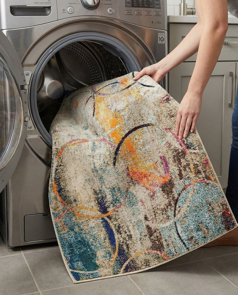 Chromatic Oasis Collection Area Rug -  Fresco Rectangle Multi  lifestyle 13