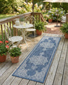 Patio Heritage Collection Area Rug -  Charleston (Blue) Runner Blue  lifestyle 59