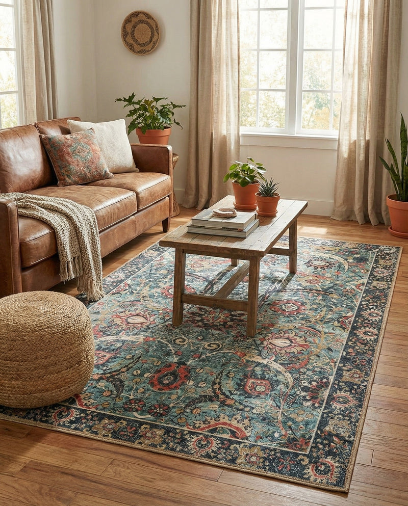 Heritage Elegance Collection Area Rug -  Topkapi Rectangle Vintage Green  lifestyle 57