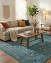 Geneva Terrace Collection Area Rug -  Lausanne Rectangle Blue  lifestyle 35