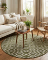 Urban Oasis Rugs Collection Area Rug -  Boulevard (Green) Round Green  lifestyle 42