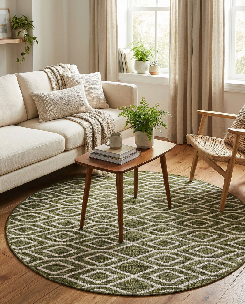 Urban Oasis Rugs Collection Area Rug -  Boulevard (Green) Round Green  lifestyle 42