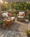 Sahara Sands Collection Area Rug -  Faiyum Rectangle Brown  lifestyle 8