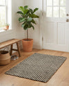 Sequoia Handwoven Jute Collection Area Rug - Aspen Rectangle Black and White  lifestyle 9