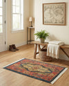 Persian Elegance Collection Area Rug -  Golestan Rectangle Navy Blue  lifestyle 63