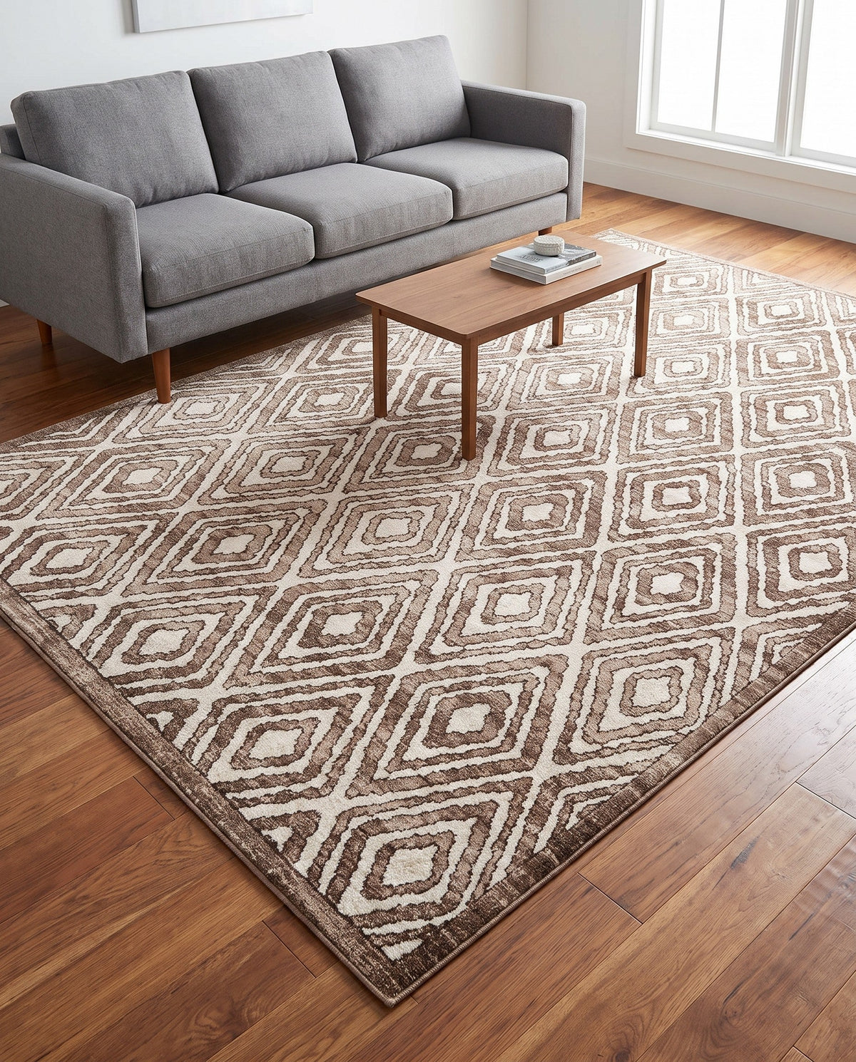 Sanctuary Retreat Collection Area Rug -  Oasis Rectangle Chocolate Brown  lifestyle 43
