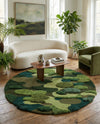 Forest Floor Oasis Collection Area Rug - Willowbrook Round Green  lifestyle 28
