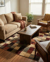 Bistro Lounge Collection Area Rug - Espresso Rectangle Multi  lifestyle 9