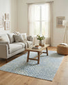 Aegean Elegance Washables Collection Area Rug -  Mykonos Rectangle Ivory Blue  lifestyle 35