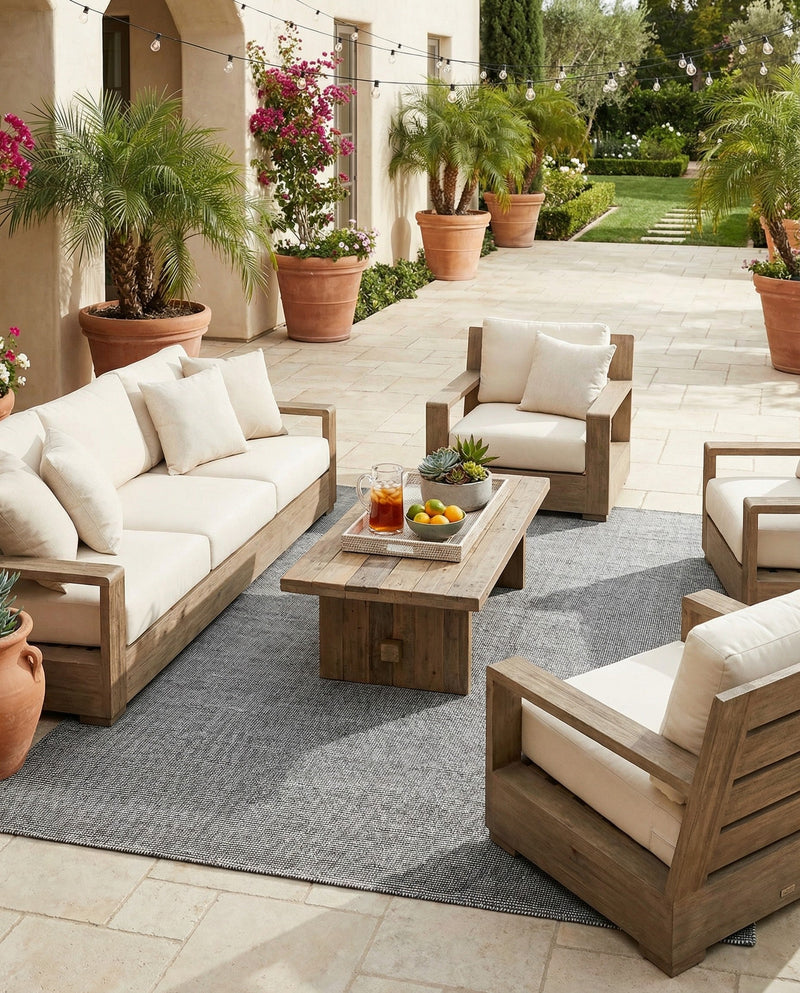 Jill Zarin Sedona Oasis Outdoor Collection Area Rug - Coconino (Black Sky) Rectangle Black Sky  lifestyle 15