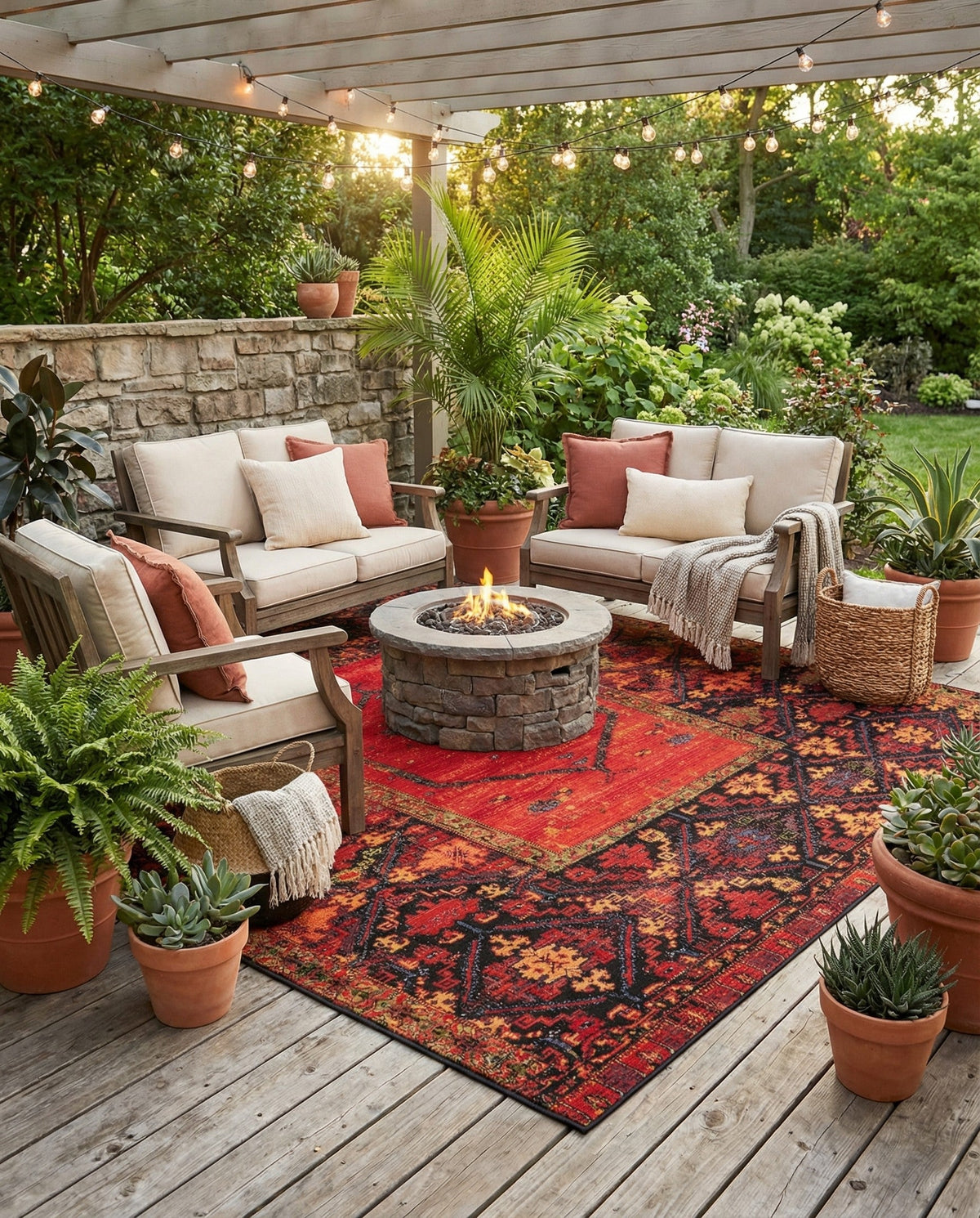 Safari Escape Rugs Collection Area Rug - Serengeti Square Multi  lifestyle 135