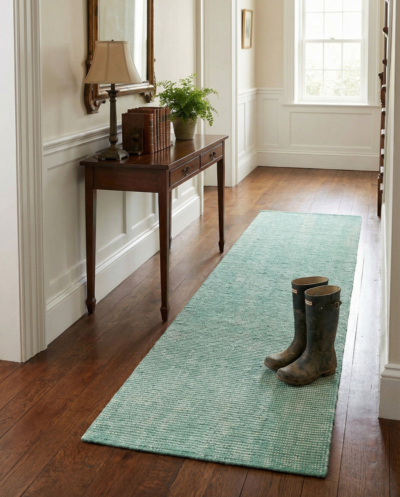 Berkshire Estate Collection Area Rug - Windsor (Green) Runner Green  lifestyle 56