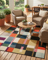 Outdoor Marrakesh Collection Area Rug -  Tangier Square Multi  lifestyle 53