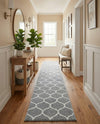 Trellis Mosaic Collection Area Rug -  Pergolatown (Light Gray) Runner Light Gray  lifestyle 44