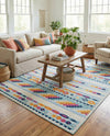 Bahama Breeze Outdoor Collection Area Rug -  Bimini Rectangle Blue  lifestyle 17