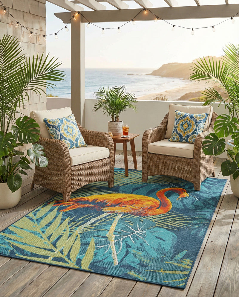 Seaside Haven Rugs Collection Area Rug -  Tidepool Rectangle Multi  lifestyle 11