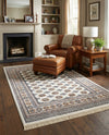 Samarkand Elegance Collection Area Rug -  Margilan (Ivory) Rectangle Ivory  lifestyle 20