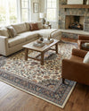 Patio Heritage Collection Area Rug -  Bower Rectangle Ivory  lifestyle 78