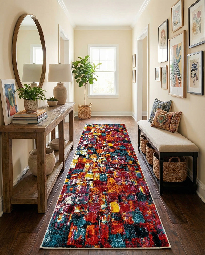 Venetian Elegance Collection Area Rug -  Sant'Erasmo Runner Multi  lifestyle 50
