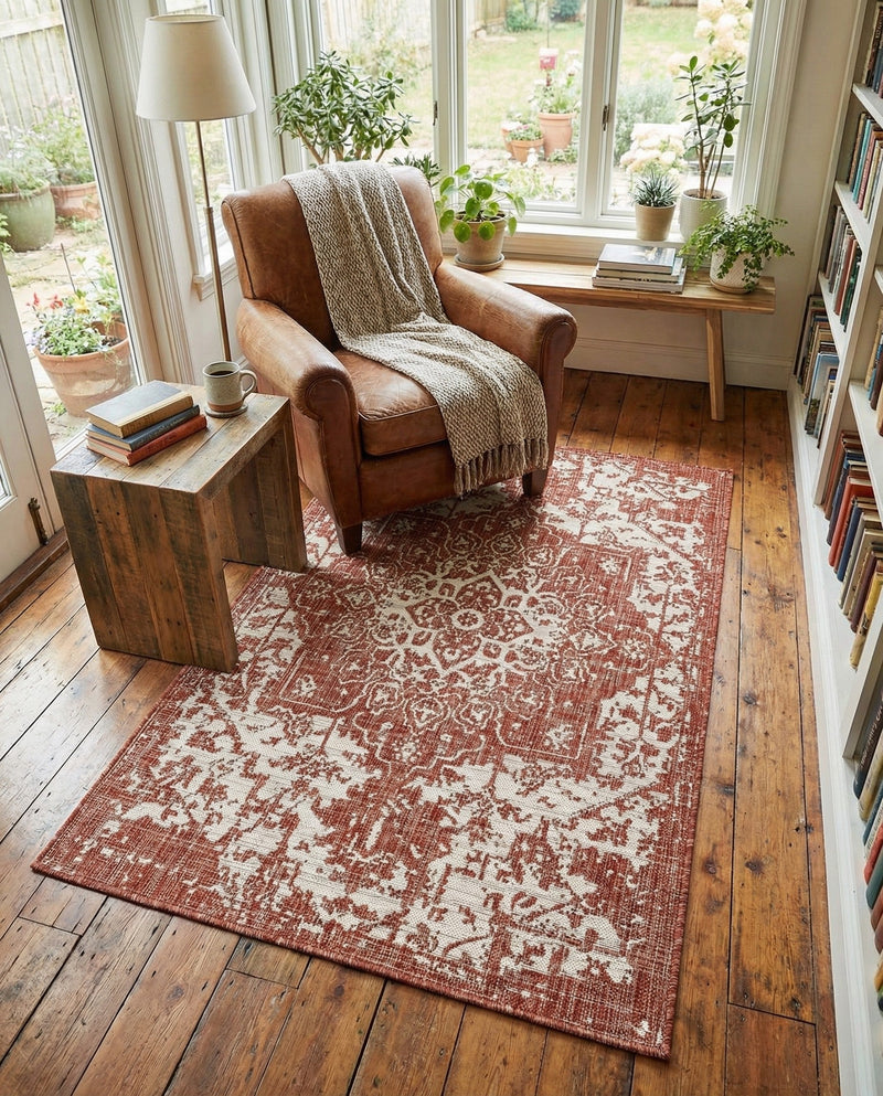 Urban Oasis Rugs Collection Area Rug -  Penthouse (Rust Red) Rectangle Rust Red  lifestyle 22