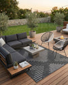 Urban Terrace Collection Area Rug -  Chelsea (Charcoal Gray) Rectangle Charcoal Gray  lifestyle 10